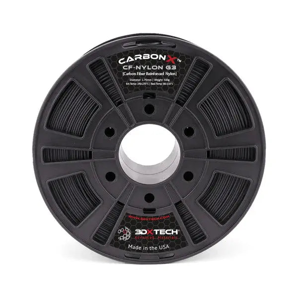3DXTech - CarbonX - PA12+CF (Fibres de Carbone) - Noir (Black) - 1.75 mm - 500 g 3DXTech