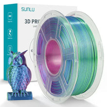 Charger l&#39;image dans la galerie, Sunlu - Silk PLA+ Tricolor - Bleu/Vert/Violet (Blue Green Purple) -1,75 mm - 1 kg Sunlu