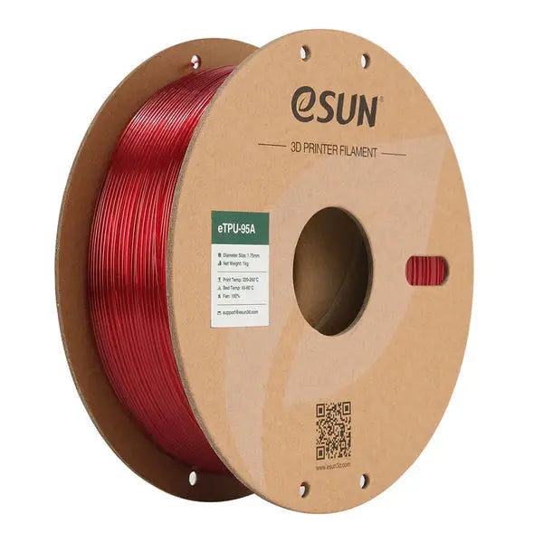 eSun - eTPU-95A - Rouge Transparent (Transp. Red) - 1,75 mm - 1 kg eSun