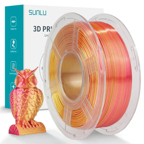 Sunlu - Silk PLA+ Dual - Rouge/Or (Red Gold) - 1,75 mm - 1 kg Sunlu