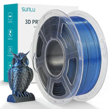 Load image into Gallery viewer, Sunlu - Silk PLA+ Dual - Noir/Bleu (Black Blue) -1,75 mm - 1 kg Sunlu
