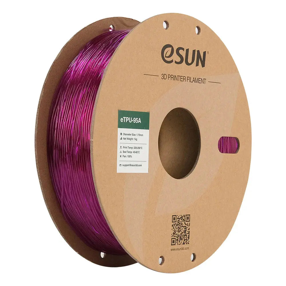 eSun - eTPU-95A - Violet Transparent (Transp. Purple) - 1,75 mm - 1 kg eSun