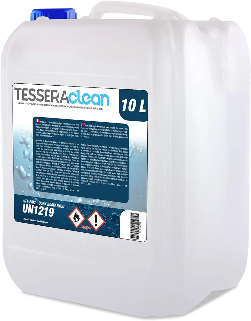 Tesseraclean Isopropanol 99,9% IPA Alcool isopropylique BIDON 10 L Tesserashop