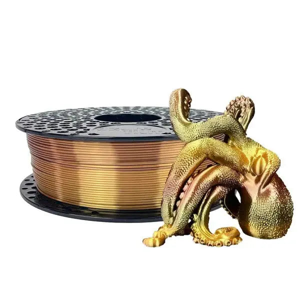 AzureFilm - PLA Silk - Ambre Arc-en-ciel (Rainbow Amber) - 1,75 mm - 1 kg AzureFilm