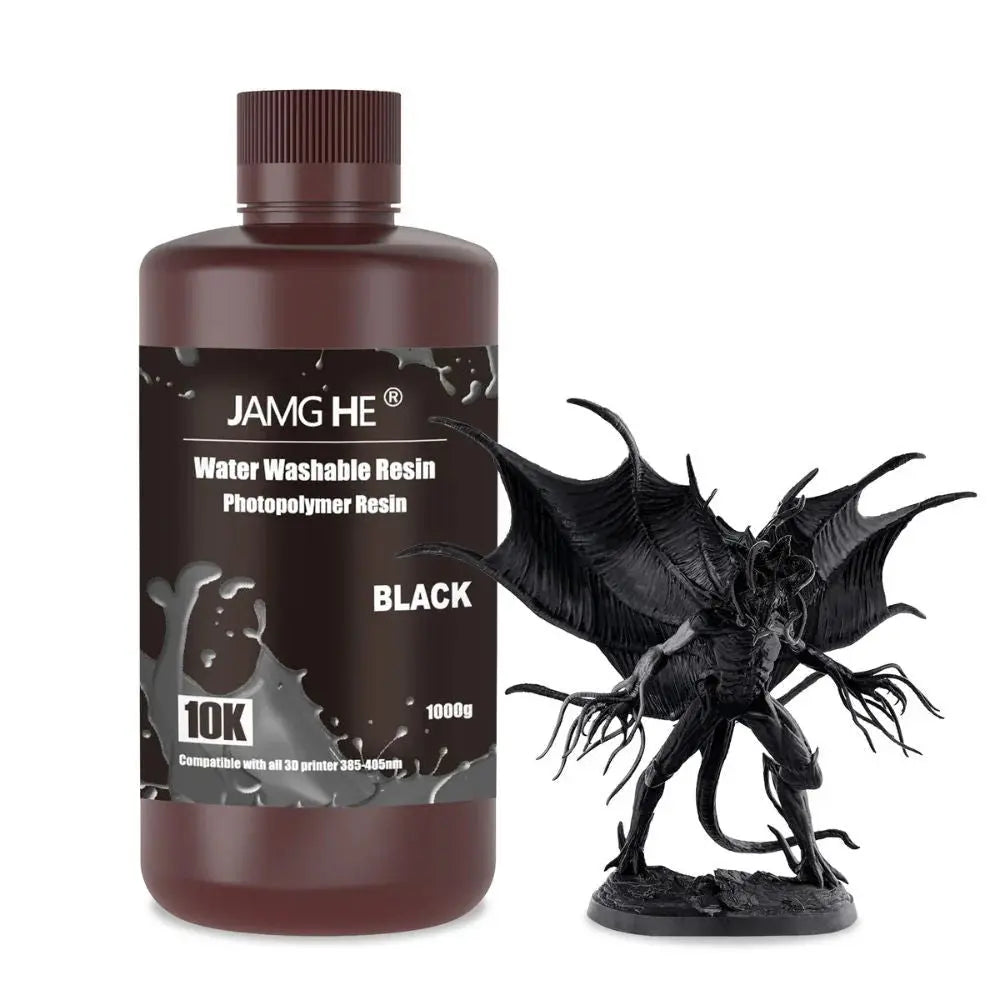 Jamg He - Résine UV Water Washable 10k - Noir (Black) - 1 kg Jamg He