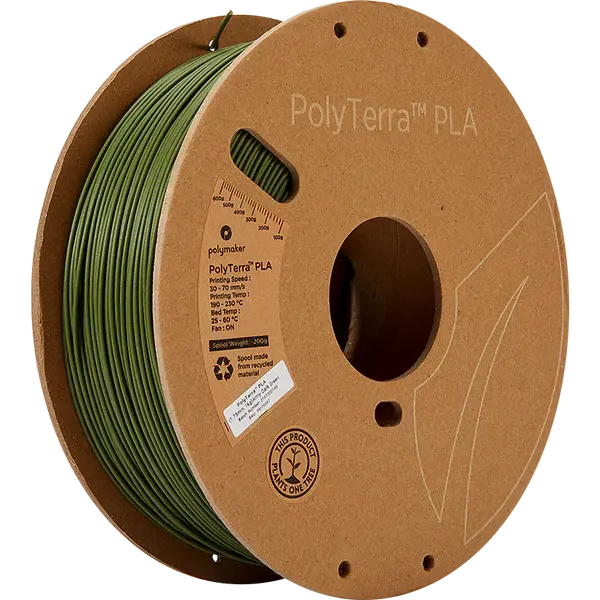 Polymaker - PolyTerra PLA - Vert Foncé Armée (Army Dark Green) - 1.75 mm - 1 kg Polymaker