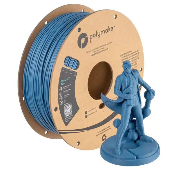 Polymaker - PolyLite PLA - Bleu Pierre (Stone Blue) - 1,75 mm - 1 kg Polymaker