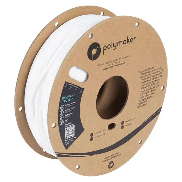 Polymaker - PolyFlex (TPU 95-HF) - Blanc (White) - 1,75 mm - 1 kg Polymaker