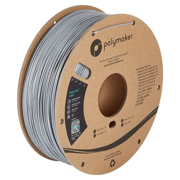 Polymaker - PolyLite ASA - Gris (Gray) - 1,75 mm - 1 kg Polymaker