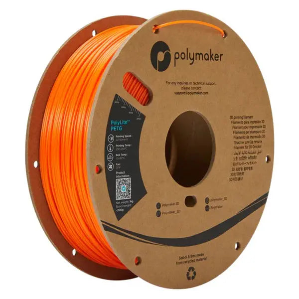 Polymaker - PolyLite PETG - Orange - 1,75 mm - 1 kg Polymaker