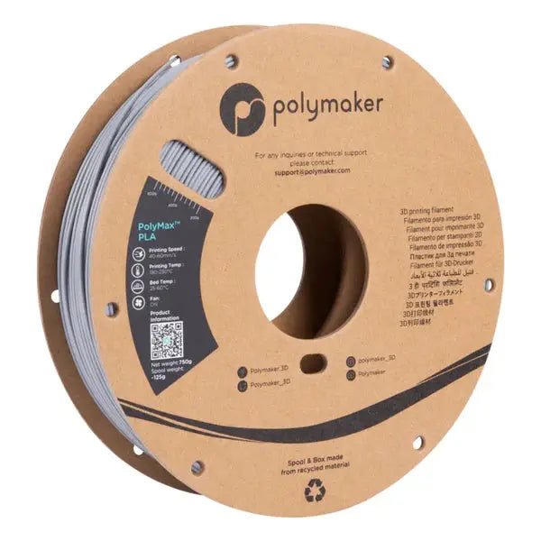 Polymaker - PolyMax Tough PLA - Gris (Gray) - 1,75 mm - 750 g Polymaker