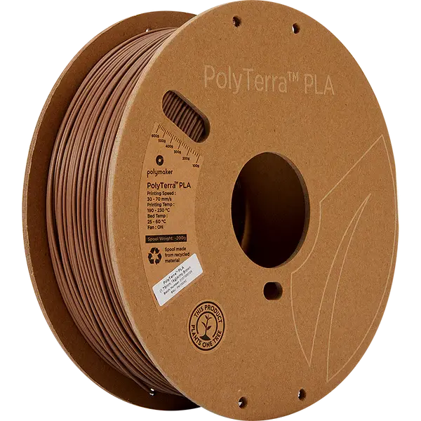Polymaker - PolyTerra PLA - Marron Armée (Army Brown) - 1.75 mm - 1 kg Polymaker