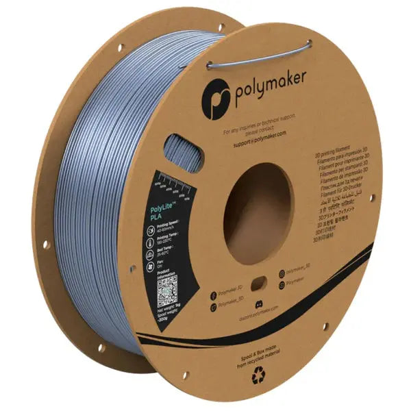 Polymaker - PolyLite Silk PLA - Argent (Silver) - 1,75 mm - 1 kg Polymaker