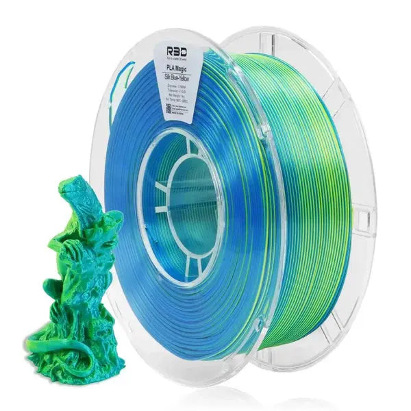 R3D - PLA Magic Silk - Bleu & Jaune (Blue-Yellow) - 1,75 mm - 1 kg R3D