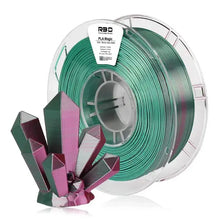Charger l&#39;image dans la galerie, R3D - PLA Magic Silk - Magenta &amp; Jade (Rose Red-Jade) - 1,75 mm - 1 kg R3D