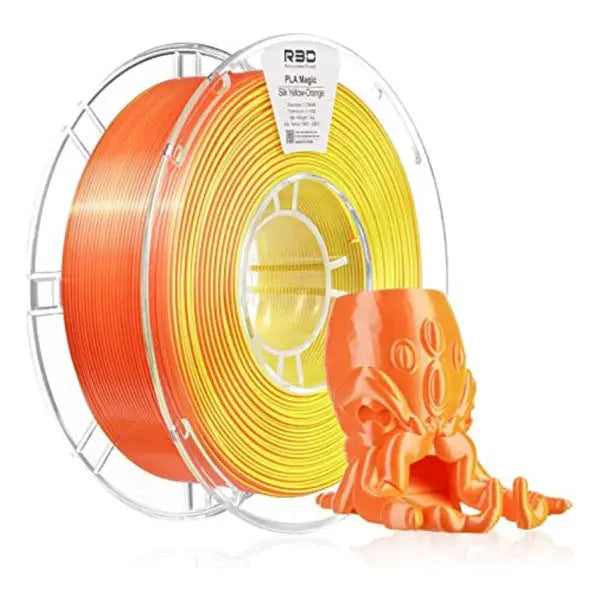 R3D - PLA Magic Silk - Jaune & Orange (Yellow-Orange) - 1,75 mm - 1 kg R3D