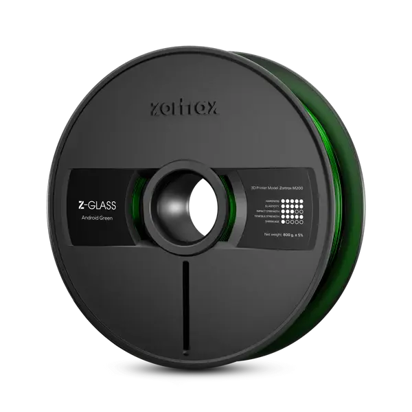 Zortrax - Z-GLASS - Vert Androïd (Android Green) - 1.75 mm - 2 Kg Zortrax