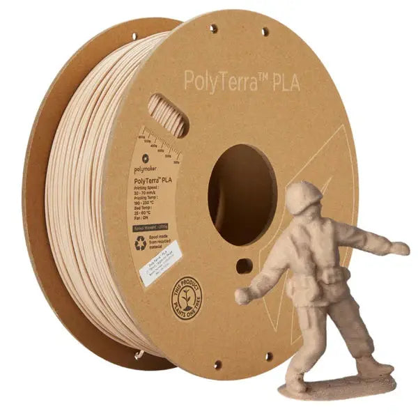 Polymaker - PolyTerra PLA - Beige Armée (Army Beige) - 1,75 mm - 1 kg Polymaker