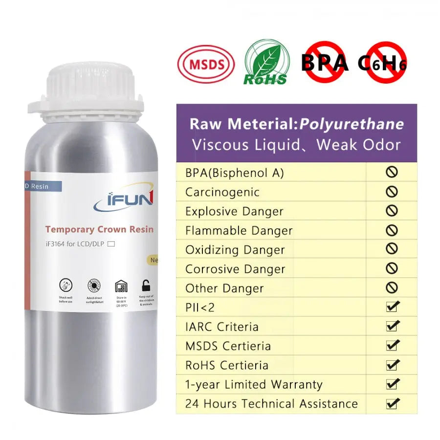 Résine dentaire Biocompatible 500 grs LCD/DLP ifun