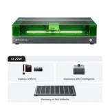 xTool - Pack Basic S1 - Découpe et Graveur Laser - Noir - Classe IV - 20W